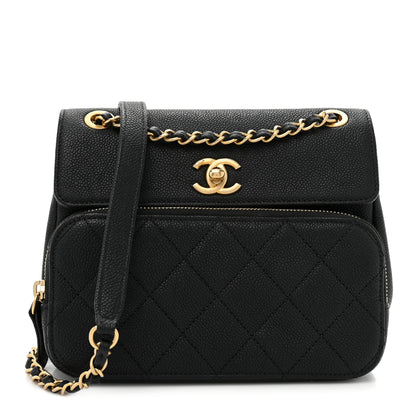 Chanel Caviar Quilted Small Business Affinity Messenger Flap Black 1 of 11