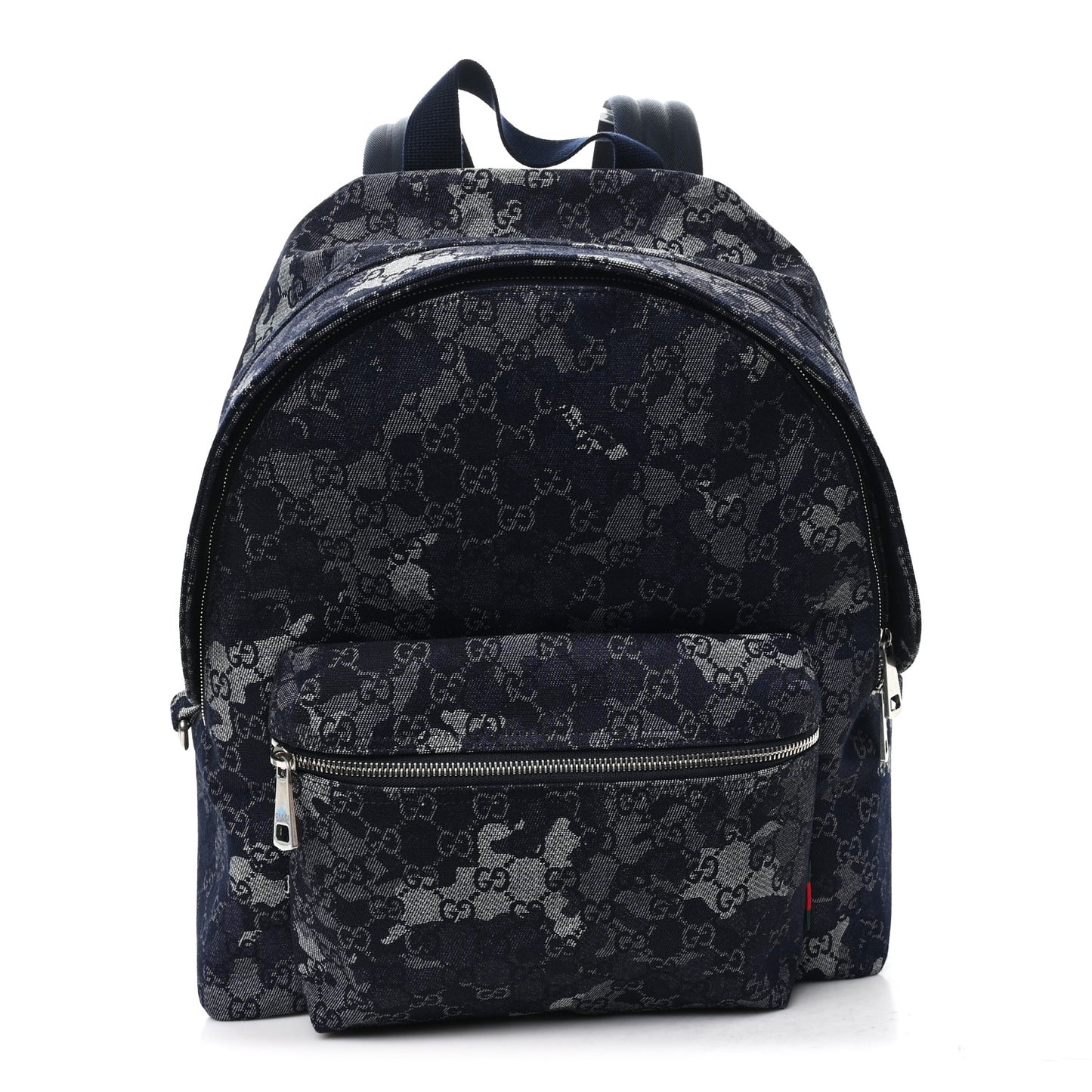 Denim Monogram Camouflage Large Backpack Blue
