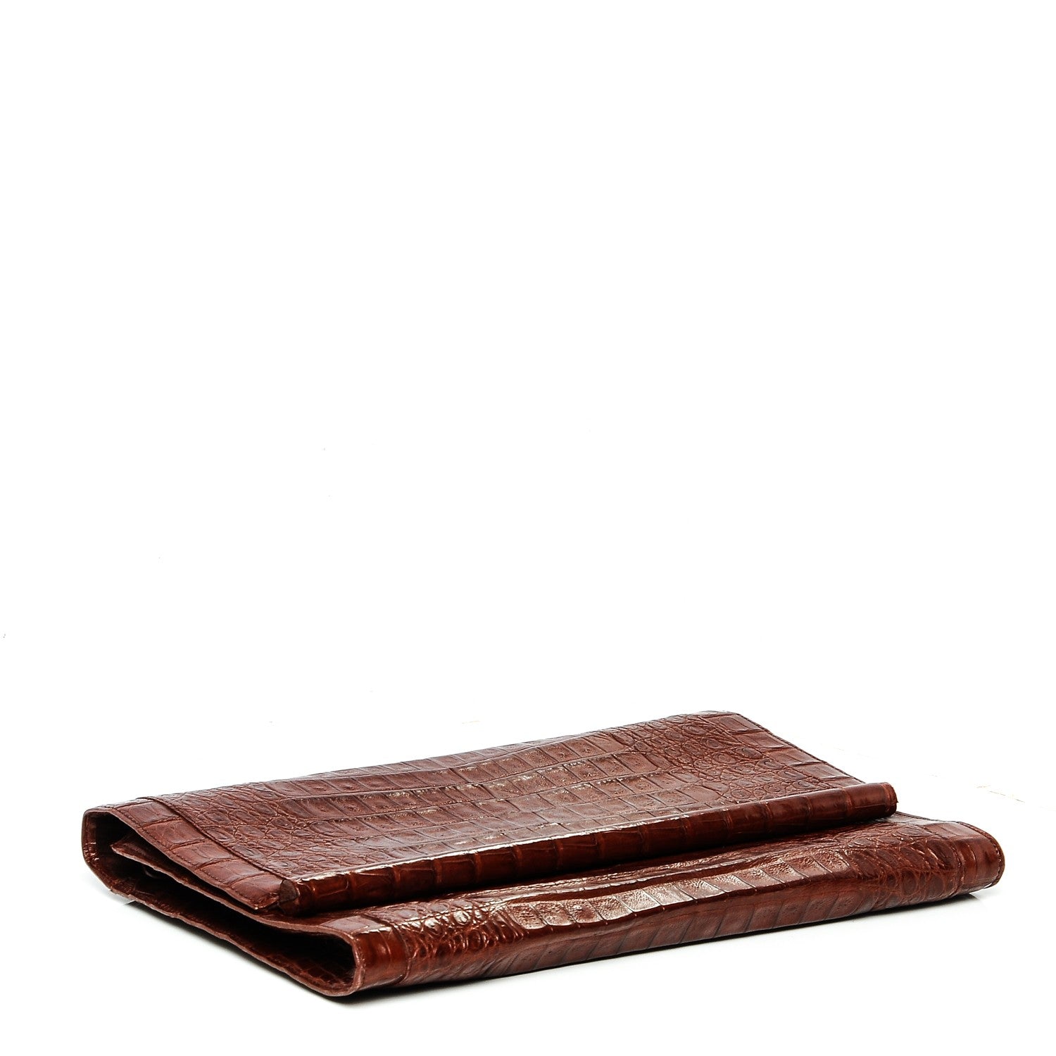 Nancy Gonzalez Crocodile Bar Clutch Cognac 4 of 6