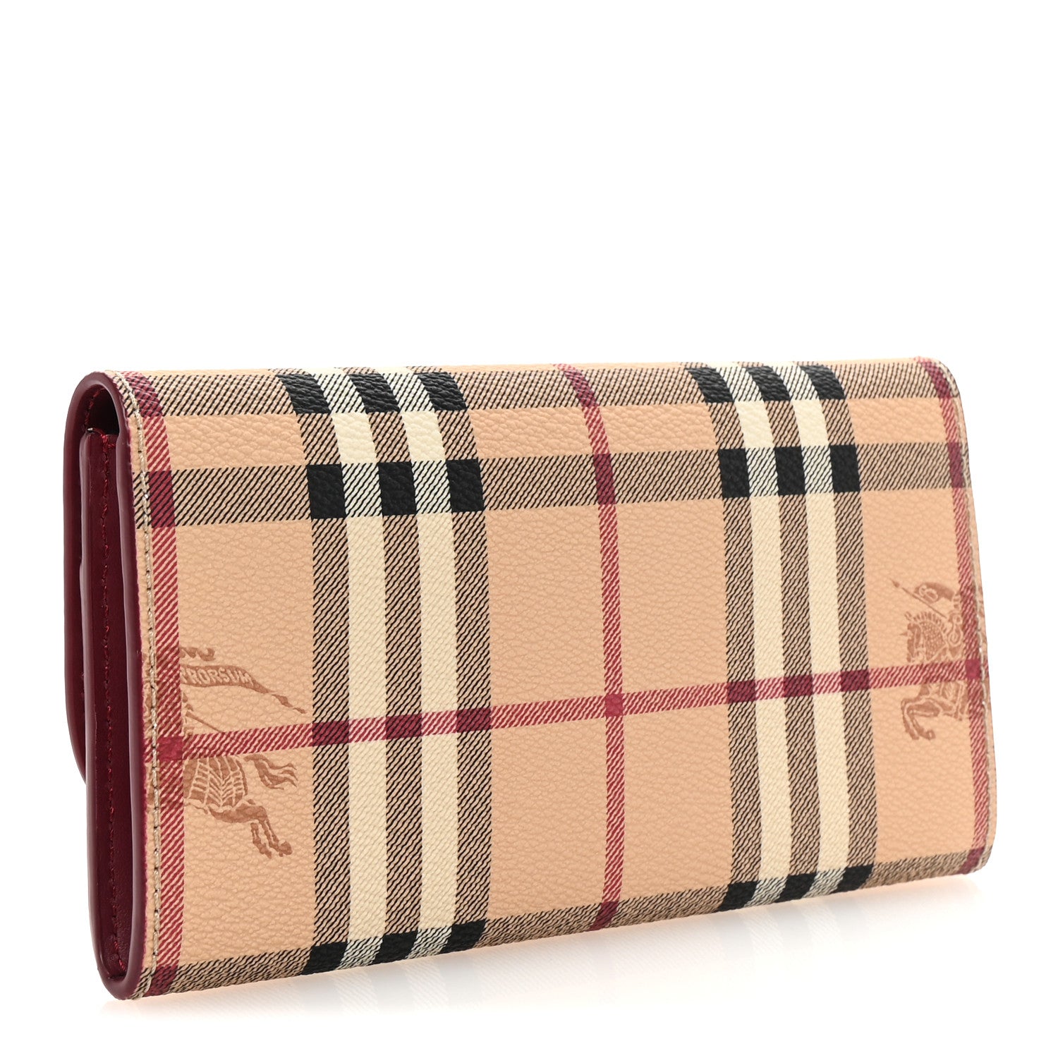 Burberry Haymarket Check Harris Wallet Burgundy 3 of 7