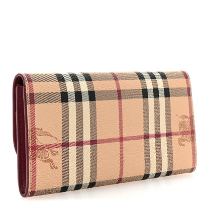 Burberry Haymarket Check Harris Wallet Burgundy 3 of 7