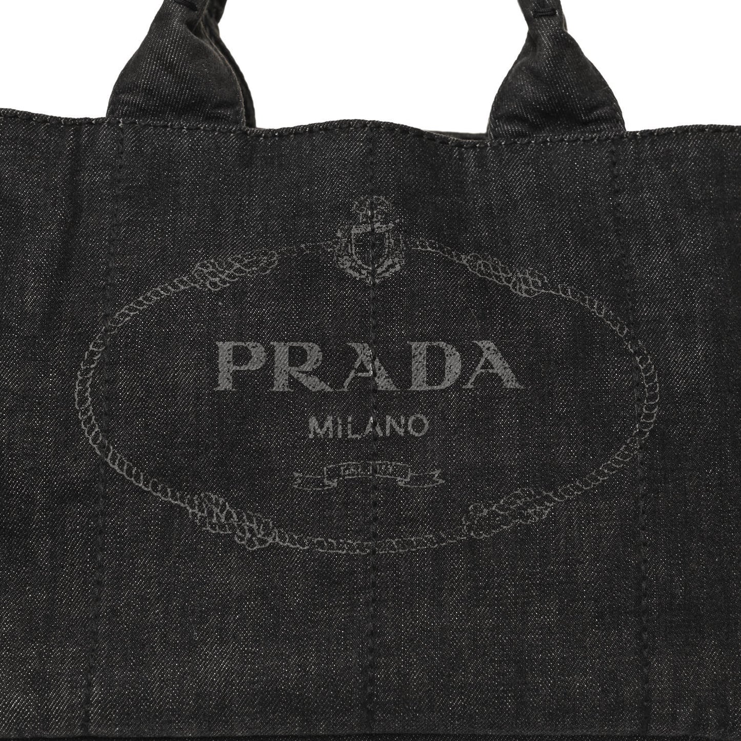 Denim Logo Tote Black