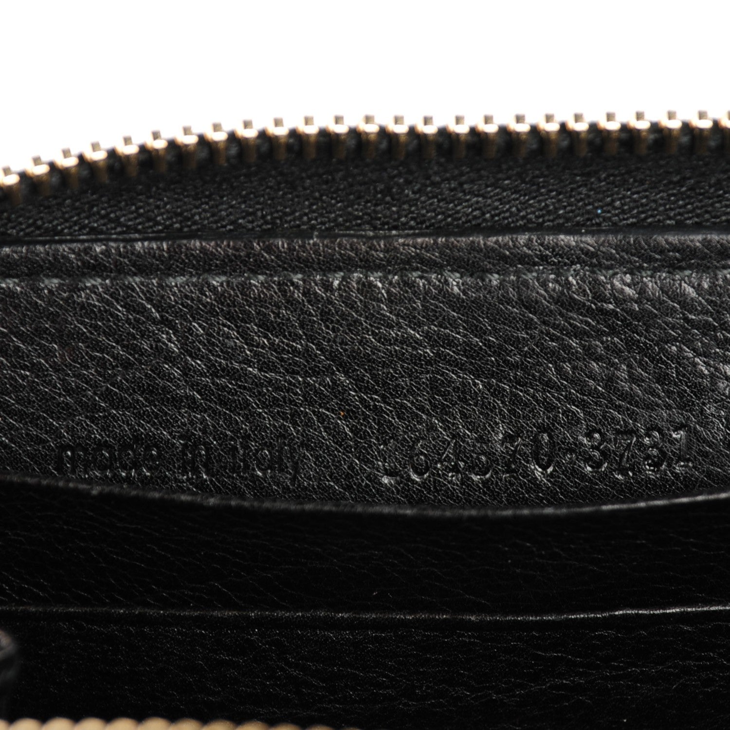 Saint Laurent Metallic Buffalo Muse Zip Around Wallet Black 2 of 10