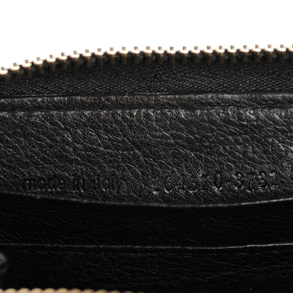Saint Laurent Metallic Buffalo Muse Zip Around Wallet Black 2 of 10