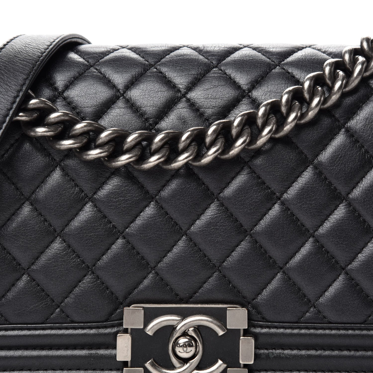 Chanel Calfskin Quilted Medium Boy Flap Black 11 of 11