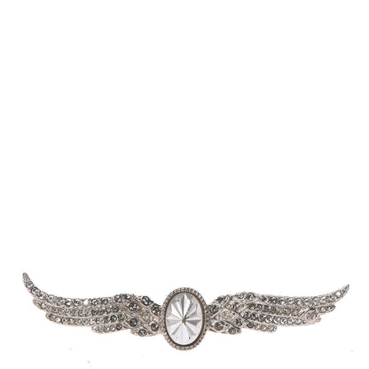 Chanel Crystal Wings Brooch Silver 1 of 6