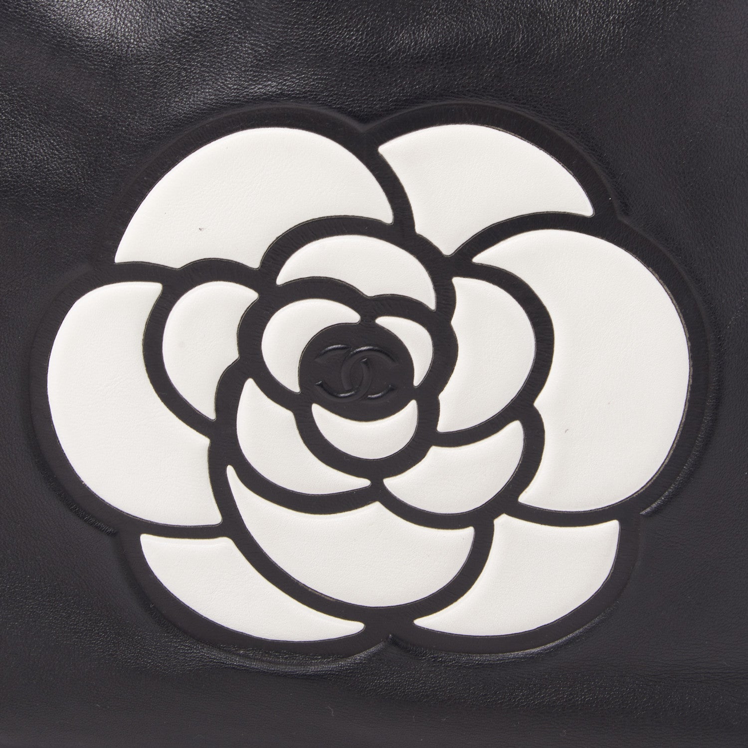 Chanel Lambskin Camellia Tote Black 3 of 10