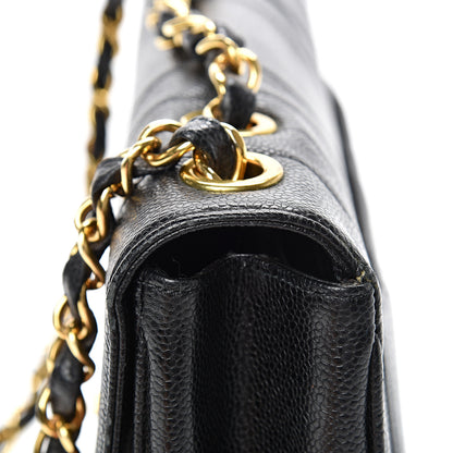 Chanel Caviar Vertical Quilted Jumbo Single Flap Black 18 of 19