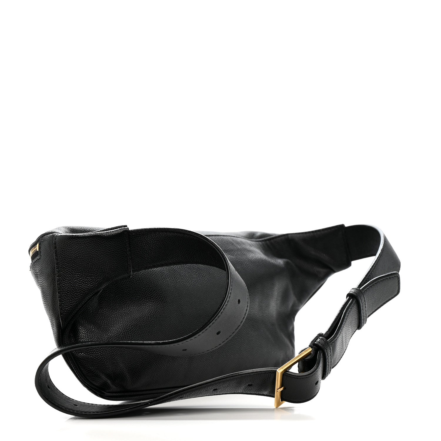 Saint Laurent Grain De Poudre Monogram Belt Bag Black 3 of 13