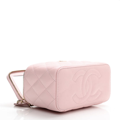 Chanel Caviar Quilted Small Vanity Case With Chain Light Pink 4 of 10