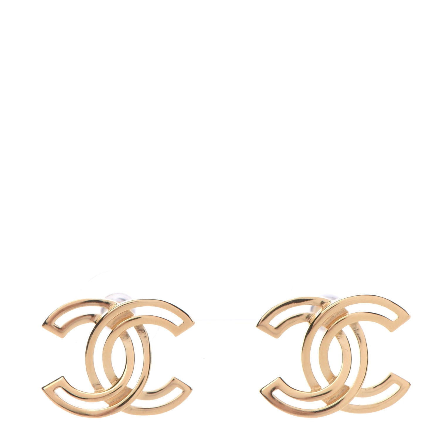 Chanel Metal Obazine CC Earrings Gold 1 of 4