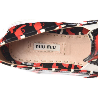 Miu Miu Patent Pistol Print Cap Toe Flats 39.5 8 of 10