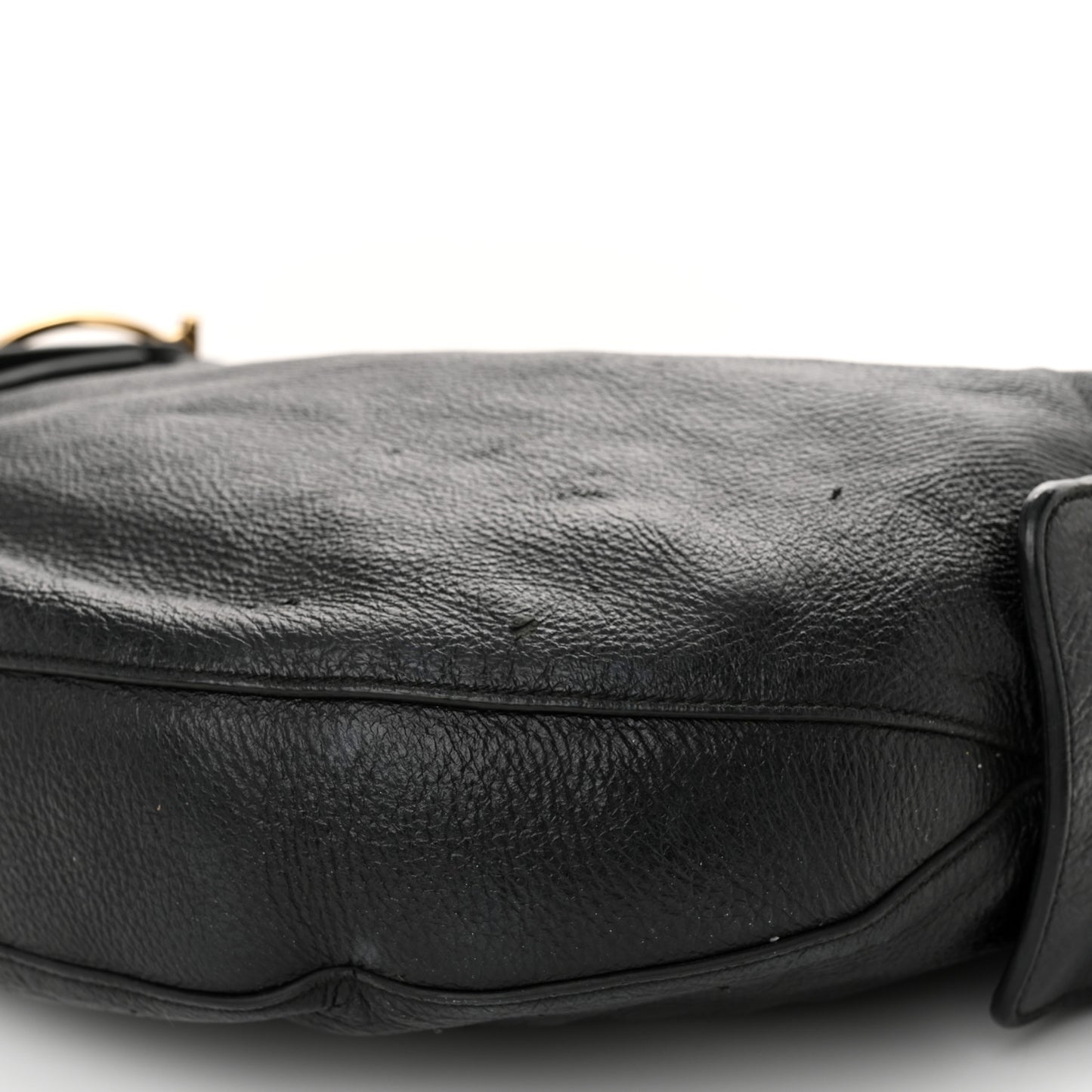 Grained Calfskin Hobo Black