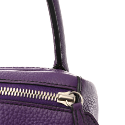 Hermes Taurillon Clemence Eclat Lindy 30 Ultraviolet Bleu Obscur 11 of 11