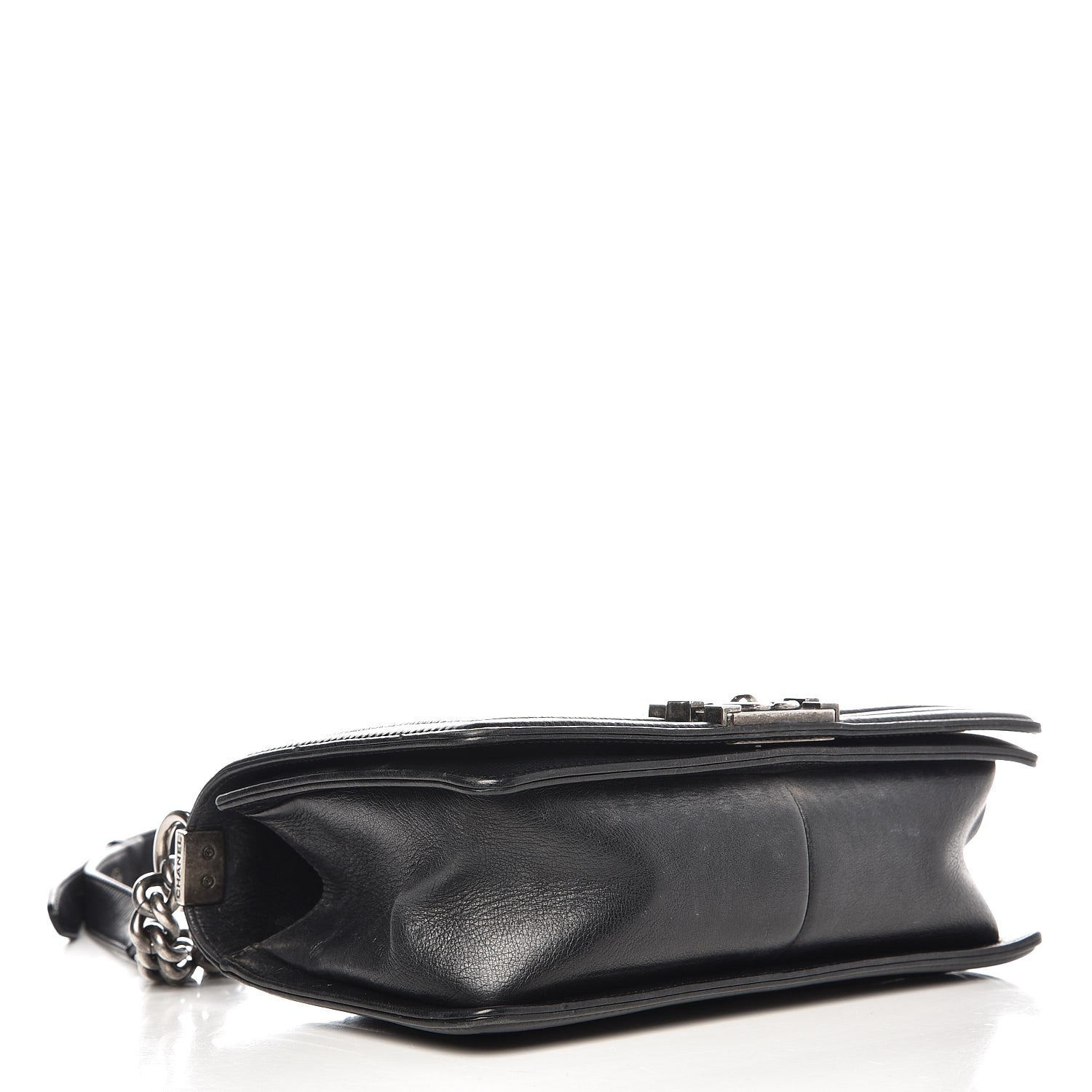 Chanel Calfskin Double Stitch Medium Boy Flap Black 4 of 15