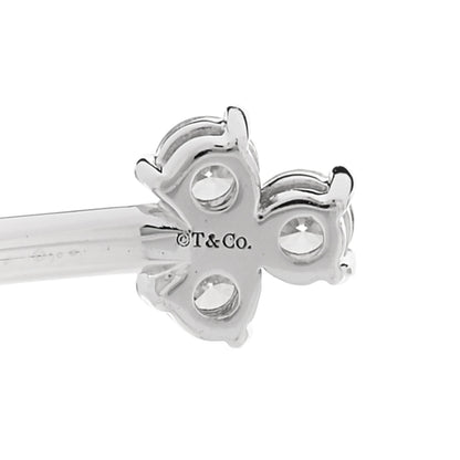 Tiffany 18K White Gold Diamond Aria Wire Bracelet 3 of 4