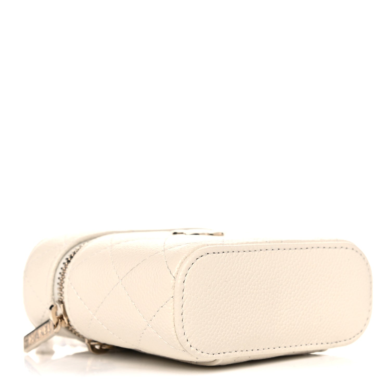 Chanel Caviar Quilted Small Handle With Care Vanity Case With Chain White 4 of 10