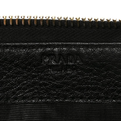 Prada Vitello Move Half Zip Wallet Black 6 of 7