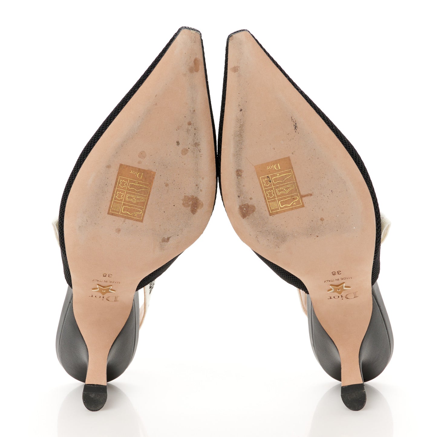 Technical Canvas Ribbon J Adior Slingback 65mm Pumps 38 Black