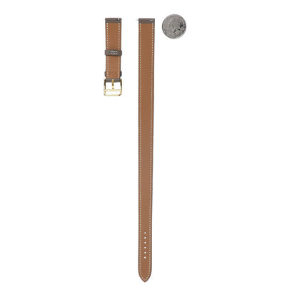Hermes Swift Heure H Hour Watch PM Double Tour Strap Etoupe 2 of 6