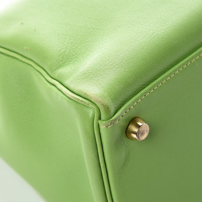 Hermes Veau Gulliver Kelly Retourne 32 Vert Cru 39 of 46