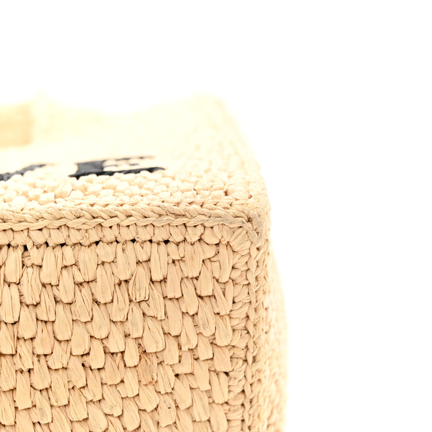 Raffia Paula's Ibiza Small Font Tote Natural Tan