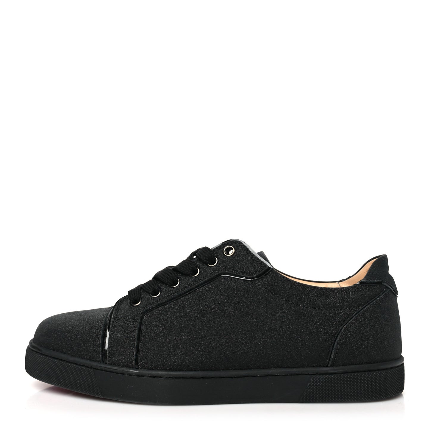 Glitter Calfskin Vieira Flat Sneakers 40 Black