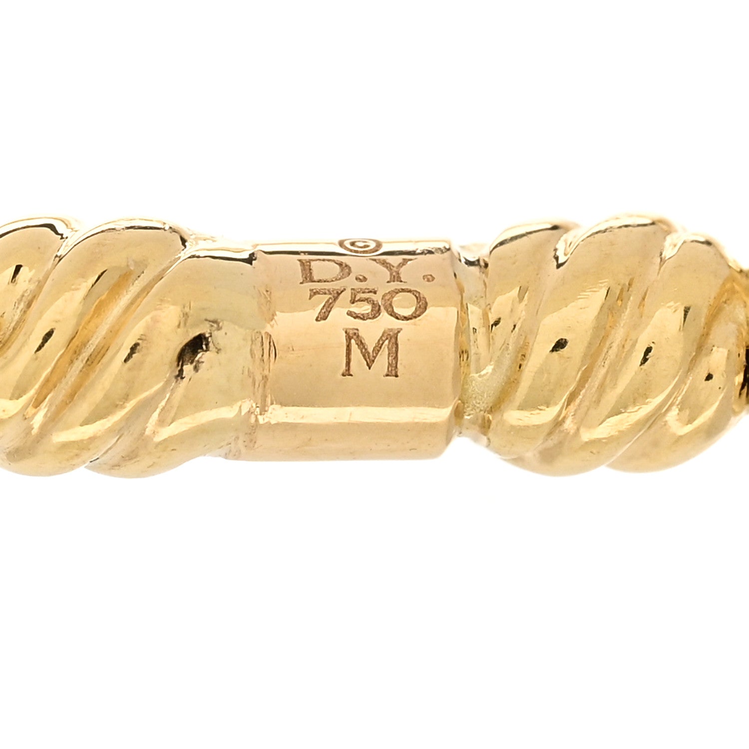 David Yurman 18K Yellow Gold Diamond Petite Pave Flex Bracelet 3 of 4