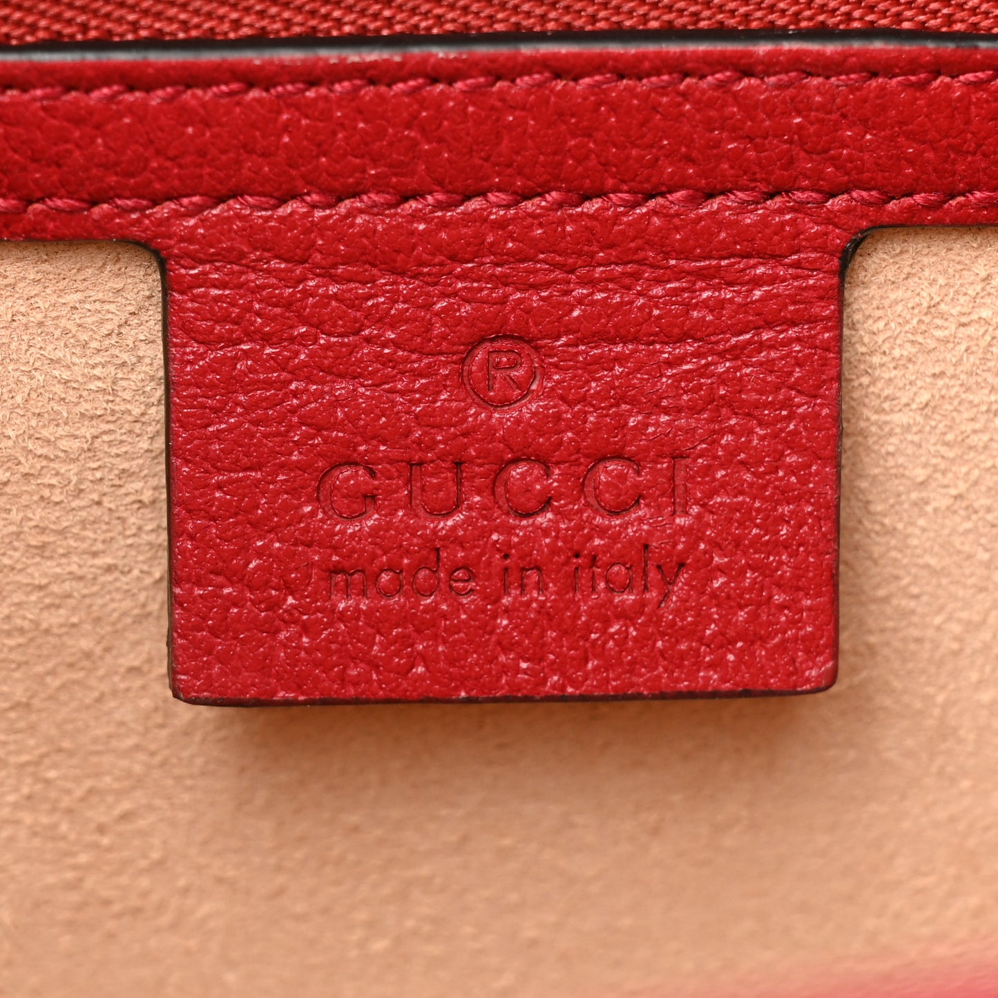 GG Supreme Monogram Small Queen Margaret Top Handle Bag Red