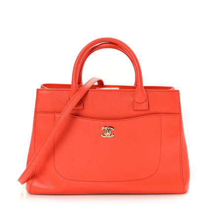 Chanel Grained Calfskin Small Neo Executive Shopper Tote Red 1 of 9