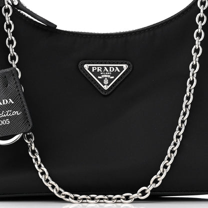 Prada Nylon Re-Edition 2005 Shoulder Bag Black 9 of 11