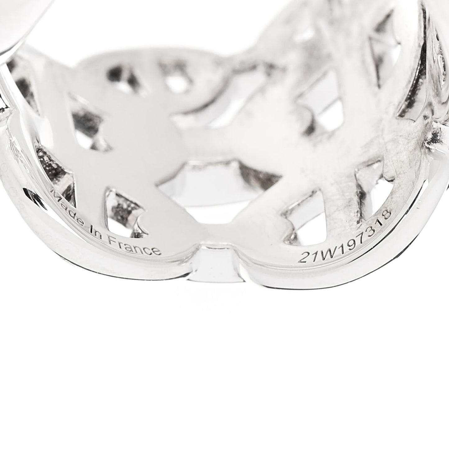Sterling Silver GM Chaine d'Ancre Enchainee Band Ring 53 6.25