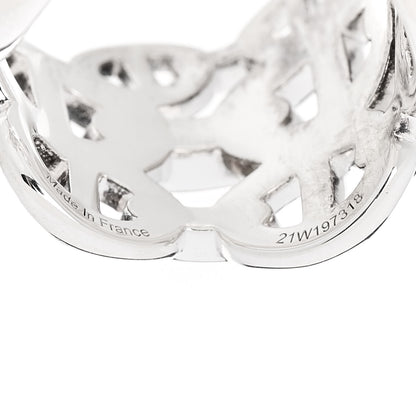 Hermes Sterling Silver GM Chaine d'Ancre Enchainee Band Ring 53 6.25 5 of 6