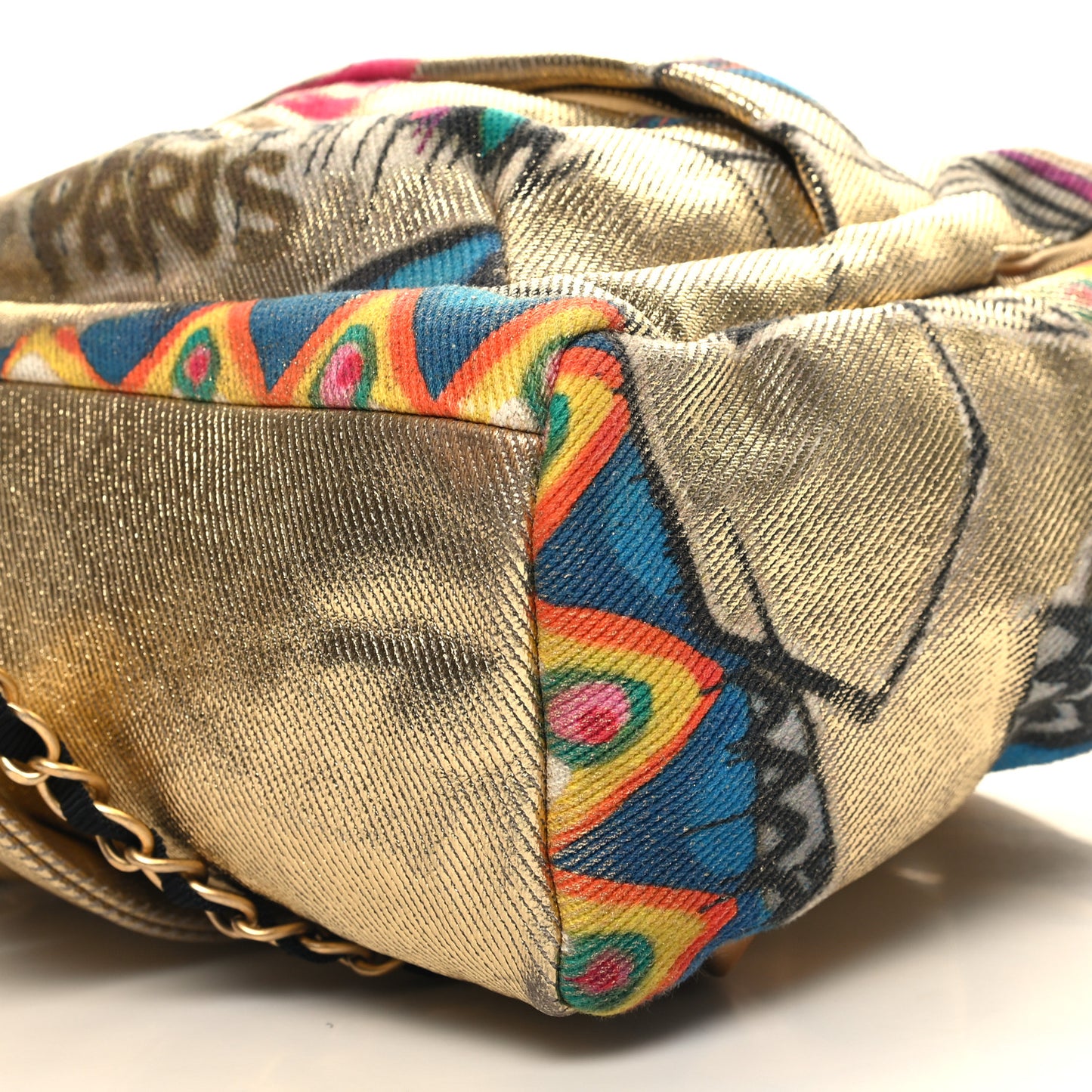 Graffiti Printed Canvas Street Spirit Backpack Multicolor