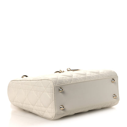 Christian Dior Lambskin Cannage Small My ABCDior Lady Dior White 4 of 12