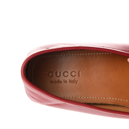 Gucci Velvety Calfskin Web Mens Noel Driver Loafers 9.5 Rosso 8 of 10