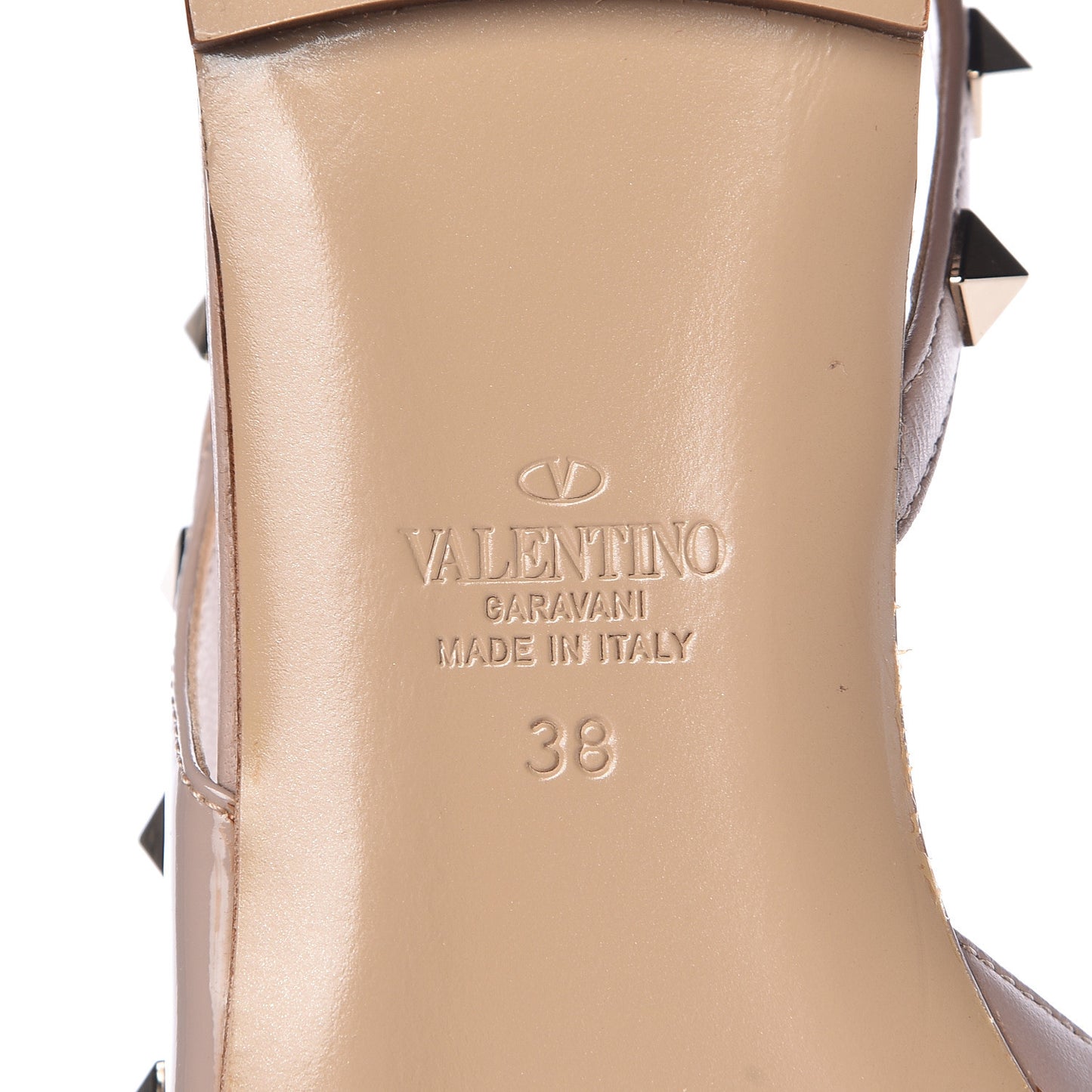 Patent Rockstud Slingback Flats 38 Poudre