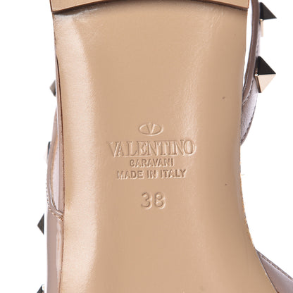 Valentino Garavani Patent Rockstud Slingback Flats 38 Poudre 6 of 9