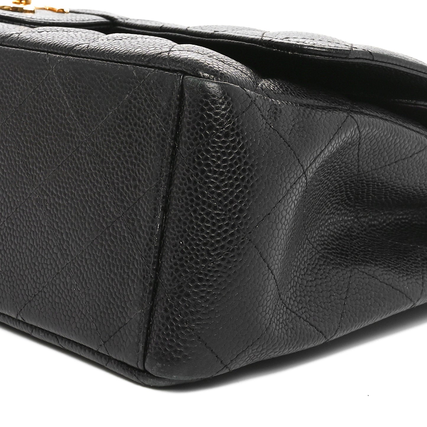 Caviar Quilted Maxi Double Flap Black