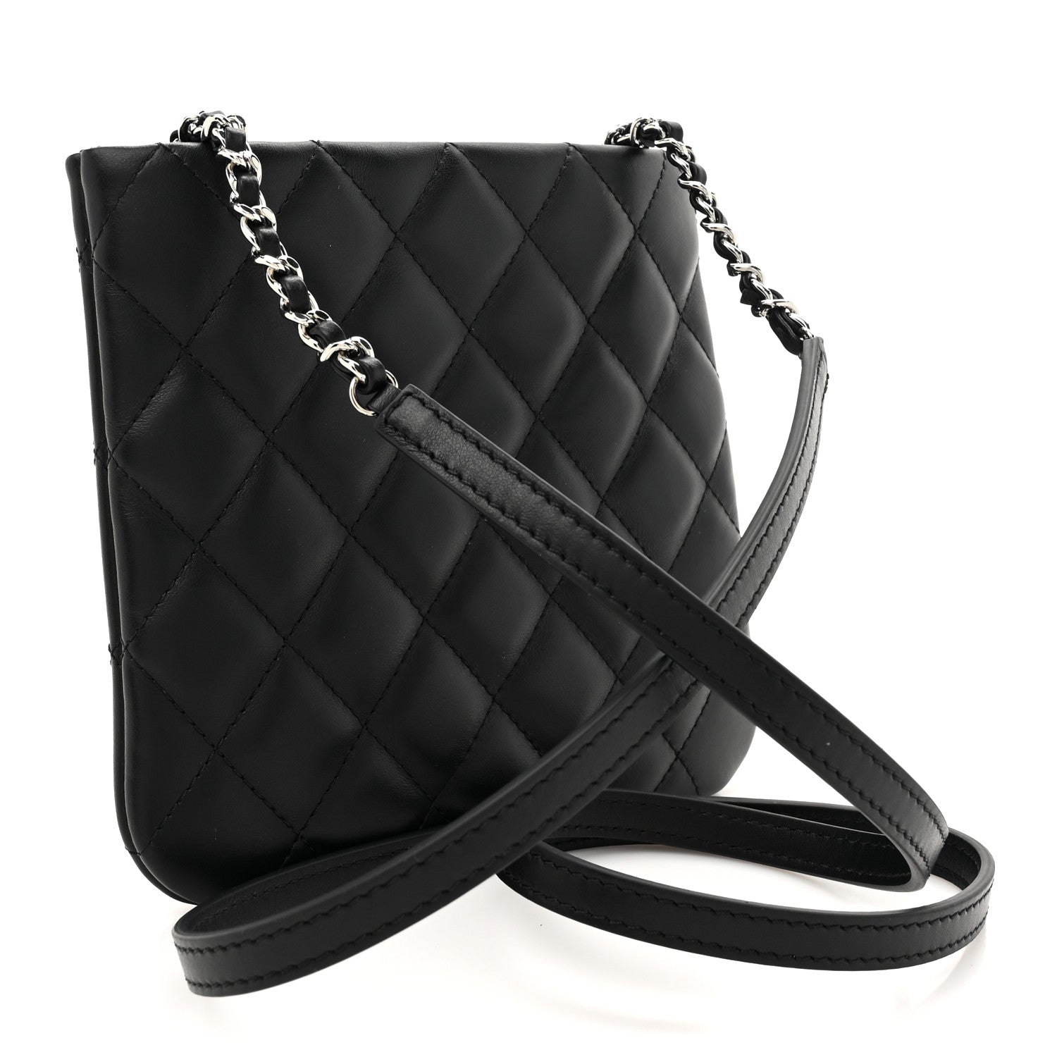 Chanel Lambskin Quilted Crossbody Bag Black 3 of 11