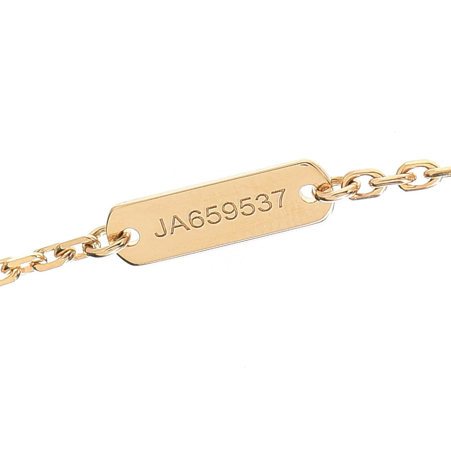 18K Yellow Gold Black Onyx Vintage Alhambra Pendant Necklace
