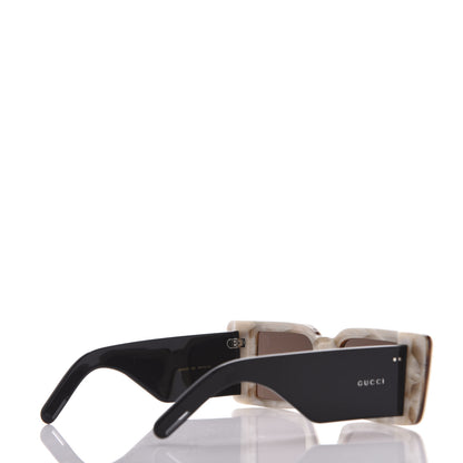 Gucci Acetate Rectangular Flap GG0543S Sunglasses White Black 4 of 9