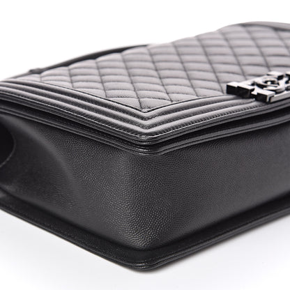 Chanel Caviar Quilted New Medium Boy Flap So Black 8 of 11