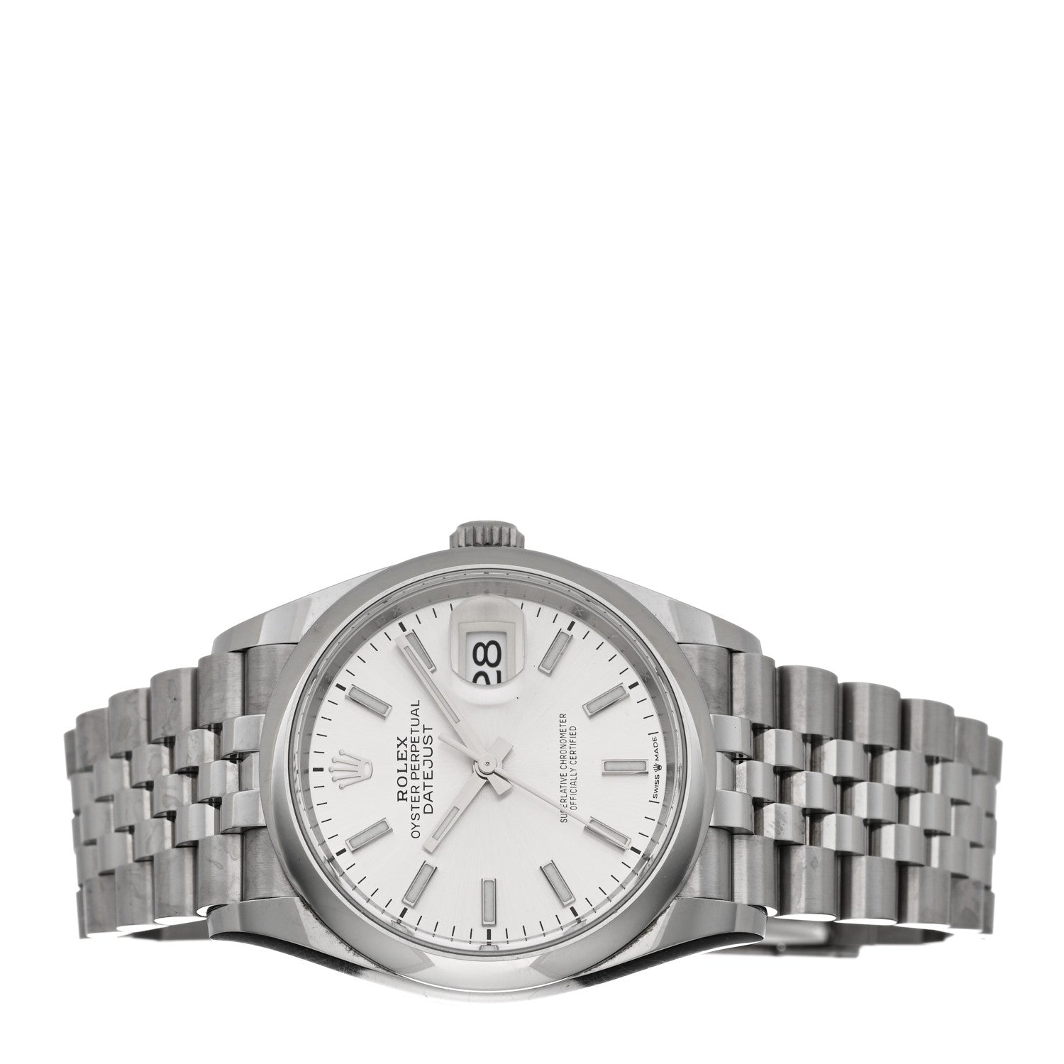 Rolex Stainless Steel 36mm Oyster Perpetual Datejust Watch Silver 126200 2 of 5