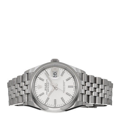 Rolex Stainless Steel 36mm Oyster Perpetual Datejust Watch Silver 126200 2 of 5