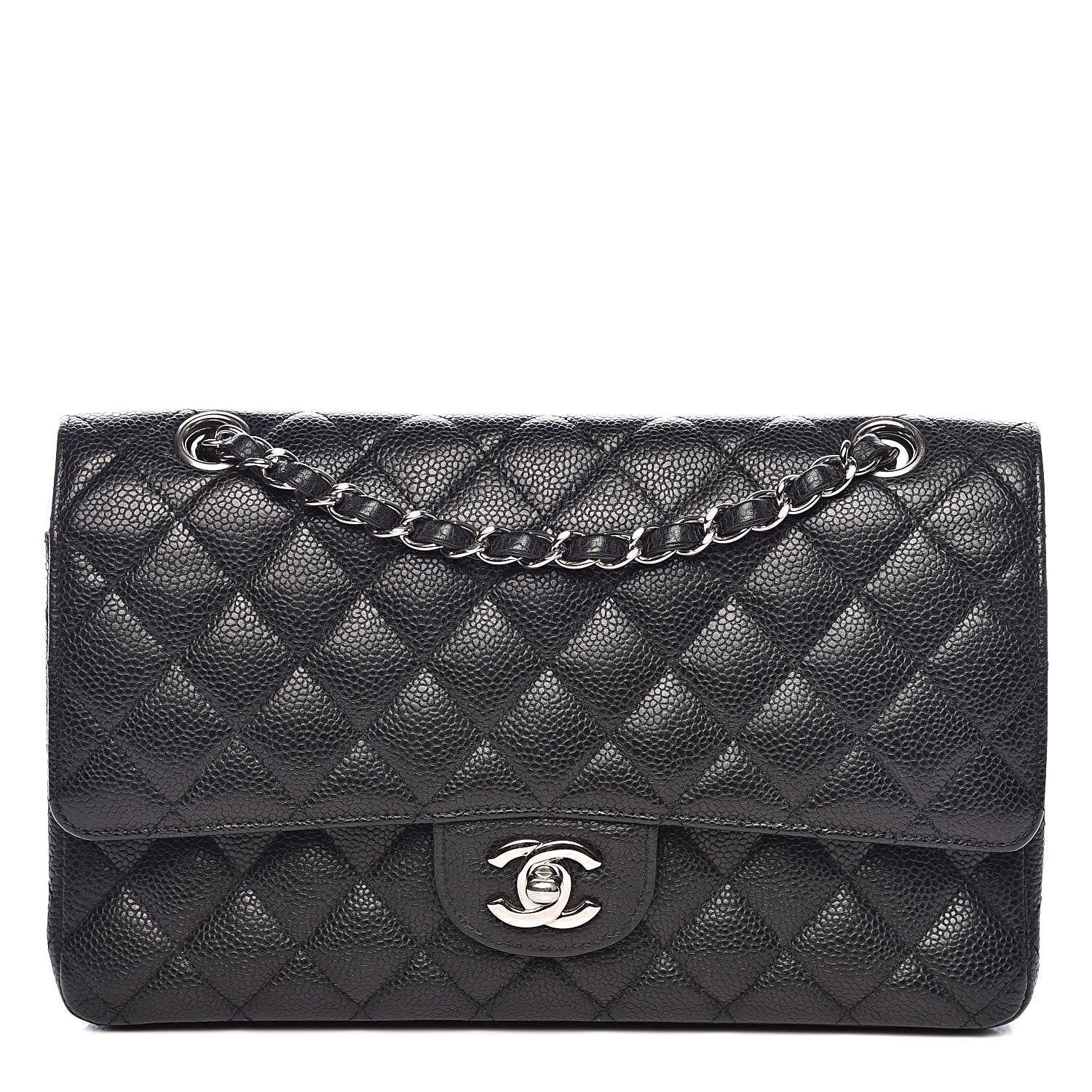 Chanel Caviar Quilted Medium Double Flap Black 1 of 14