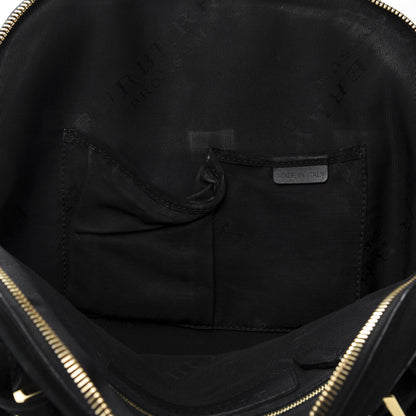 Burberry Prorsum Calfskin Quilted Country Animal Satchel Black 17 of 17