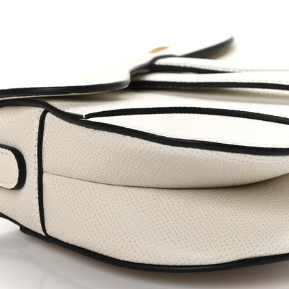 Christian Dior CHRISTIAN DIOR Grained Calfskin Mini Saddle Bag White 8 of 10