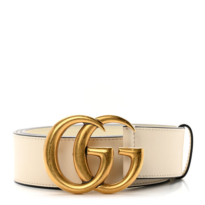 Gucci Calfskin Double G 40mm Belt 100 40 Mystic White 1 of 6