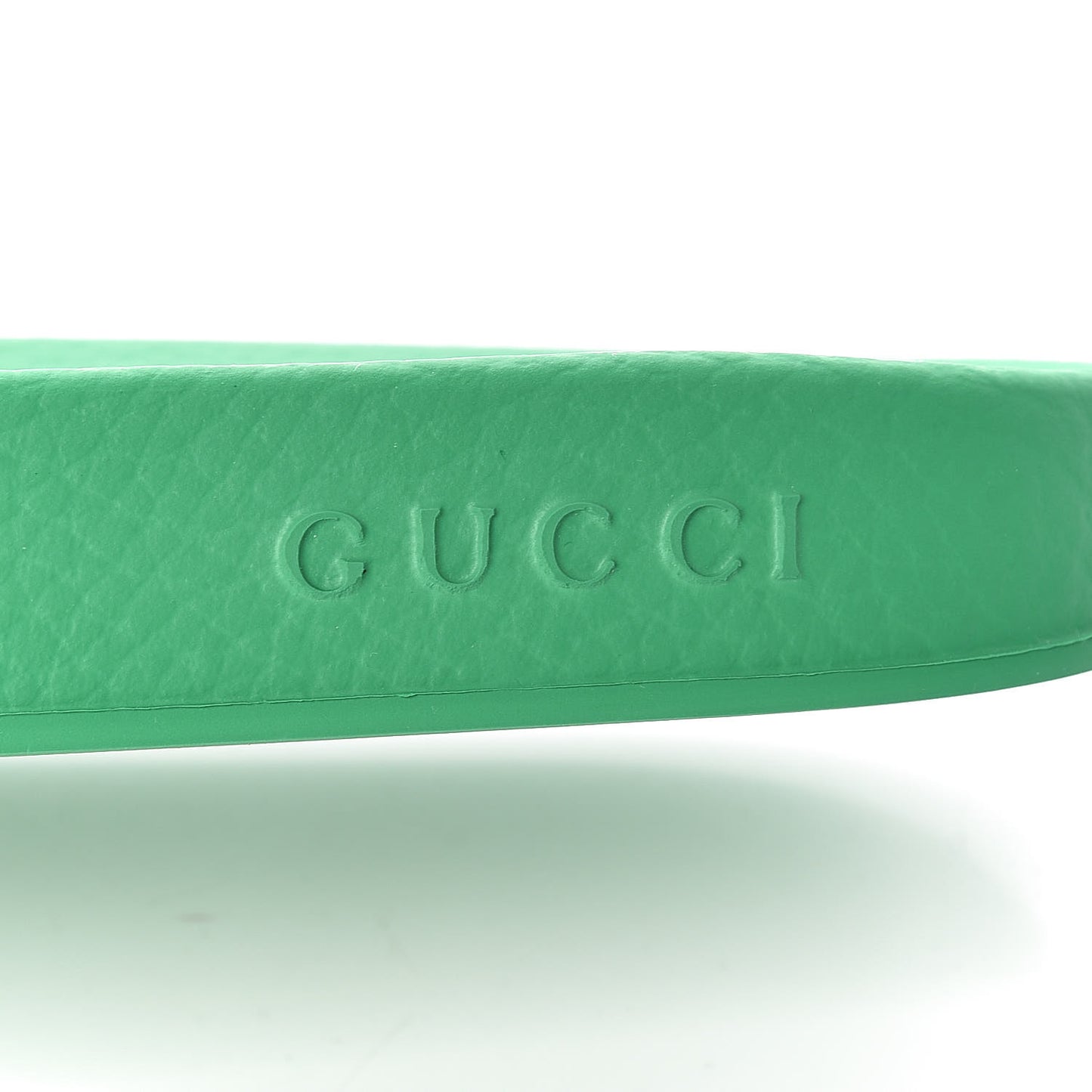 Rubber Logo Stamped Mens Slide Sandals 7 Verde